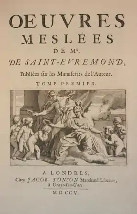 Œuvres mêlées de Saint-Évremond (tome I, 1705)