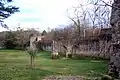 La courtine au sud entre l'échauguette sud et la tour-porte de "La Réole" (janv. 2012)