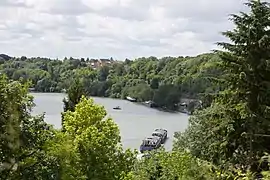 La Seine vue depuis les hauteurs de Saint-Fargeau en direction du sud.