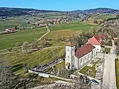 Église (vue aérienne).