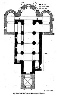 Historique de la construction de l'abbatiale proposé par Émile Bonnet.