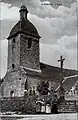 Saint-Igeaux : l'église paroissiale Saint-Ignace vers 1920 (carte postale).