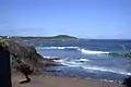 Plage de Longchamp vers la Garde Guérin (Saint-Briac) et le cap Fréhel.