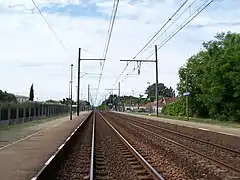 Les voies en direction de Bordeaux.