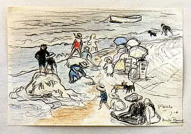 Saint-Malo, Plage de l'éventail  (1914)