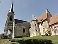 le prieuré de Saint-Marceau avec la chapelle Saint-Julien.