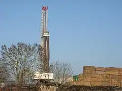 Un puits de pétrole en cours de forage en février 2009.