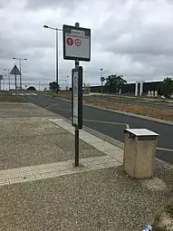 Ligne 1 : arrêt de bus Boulevard du Franc en 2018.