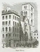 L'église Saint-Merri en 1855.