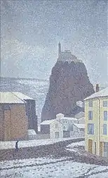Saint-Michel d'Aiguilhe sous la neige, musée Crozatier au Puy-en-Velay.