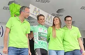 Bryan Coquard, leader du classement par points.