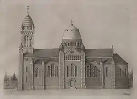 L'église telle que conçue par l'architecte Eugène Hawke.