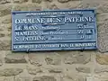 Plaque de cocher à Saint-Paterne