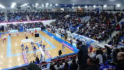 Match de basket au Palais des Sports.