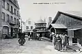 Saint-Renan : le marché couvert vers 1920 (carte postale Villard).