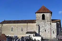 Façade sud de l'église de Saint-Romain-de-Vignague (fév. 2012).