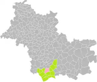 Saint-Romain-sur-Cher dans le canton de Saint-Aignan en 2016.