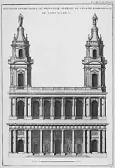 Dernier projet de Servandoni pour la façade de l'église Saint-Sulpice