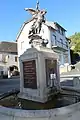 Monument à la famille Charageat avec une statue de saint Michel archange