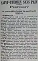 Extrait du journal La Dépêche de Brest du 15 février 1918 (texte signé "Les affamés de Saint-Thurien" (partie 1).