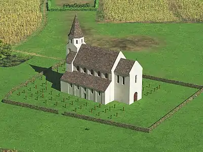 Reconstitution 3D de l'église Saint Laurent vers 1590