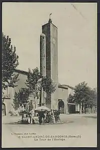 La tour de l'horloge : carte postale (1re moitié du XXe siècle).