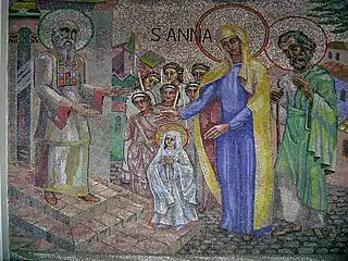 Mosaïque de sainte Anne (1954), cathédrale du Christ-Roi de Mullingar, Irlande