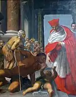 Quentin Varin, Saint Charles Borromée distribuant des aumônes.