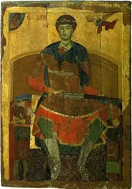 Saint Démétrios de Salonique (icône) XIIe siècle