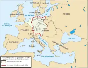 Carte du traité de Lunéville