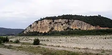 La Durance et le rocher de Saint-Eucher.