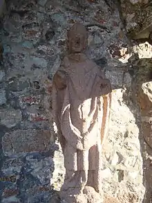 La statue de saint Guirec dans l'Oratoire de Saint-Guirec