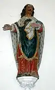 Saint Louis, statue polychrome (XVIIe siècle).