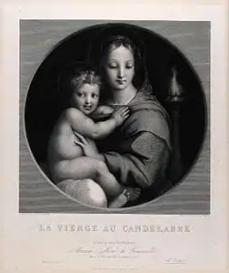 La Vierge aux candélabres (1841), d'après Raphaël.