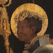 Saint Maurice (détail) par Matthias Grünewald.