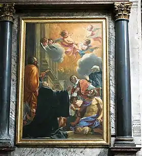 L’Adoration du nom divin par les quatre saints par Simon Vouet.
