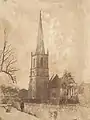 Eglise de Saint-Michel, Winterbourne, avril 1859, papier salé, Department of Image Collections, National Gallery of Art Library, Washington, DC