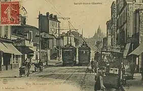 Tramways, rue Montmartre