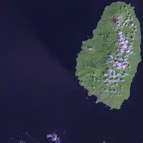 Vue satellite de Saint-Vincent.