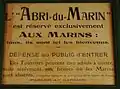 Sainte-Marine : "Abri du marin", affiche