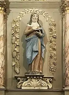 Statue de sainte Anne dans l'église de Missiriac, Morbihan.