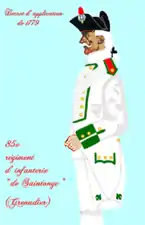 régiment de Saintonge de 1779 à 1791