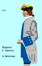 régiment de Saintonge de 1720 à 1734