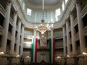 La Sala del tricolore à Reggio d'Émilie où naquit, le 7 janvier 1797, le drapeau italien.