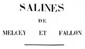 logo de Houillères et saline de Mélecey