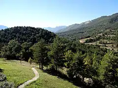 Paysage à l'ouest du village.