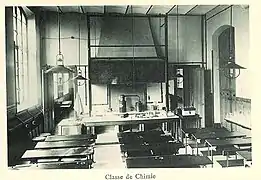 La salle de chimie.