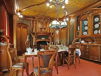 Eugène Vallin et Victor Prouvé, Salle à manger Masson (1904), musée de l'École de Nancy.