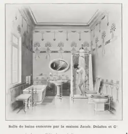 Salle de bain exécutée par la maison Jacob Delafon et Cie.