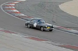 Une Salmson 2300 S sur circuit de vitesse.